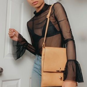 Sheer Black Long Sleeve Top